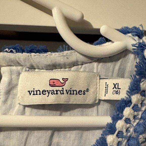 Vineyard Vines Blue and White Patterned Midi Dress - Picture 2 of 3